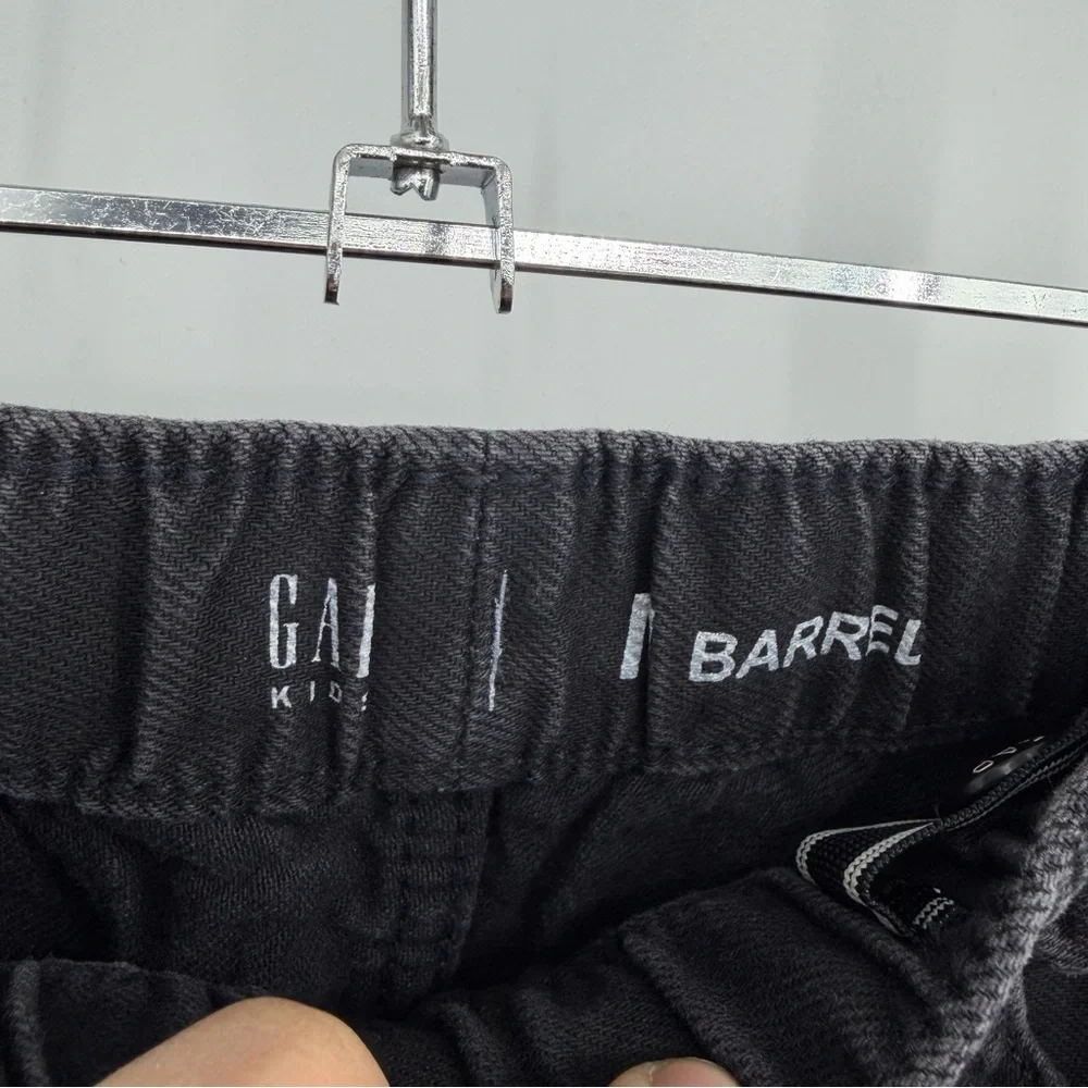 NWT Gap girls baggy barrel‎ jeans size sz M 8 black wash